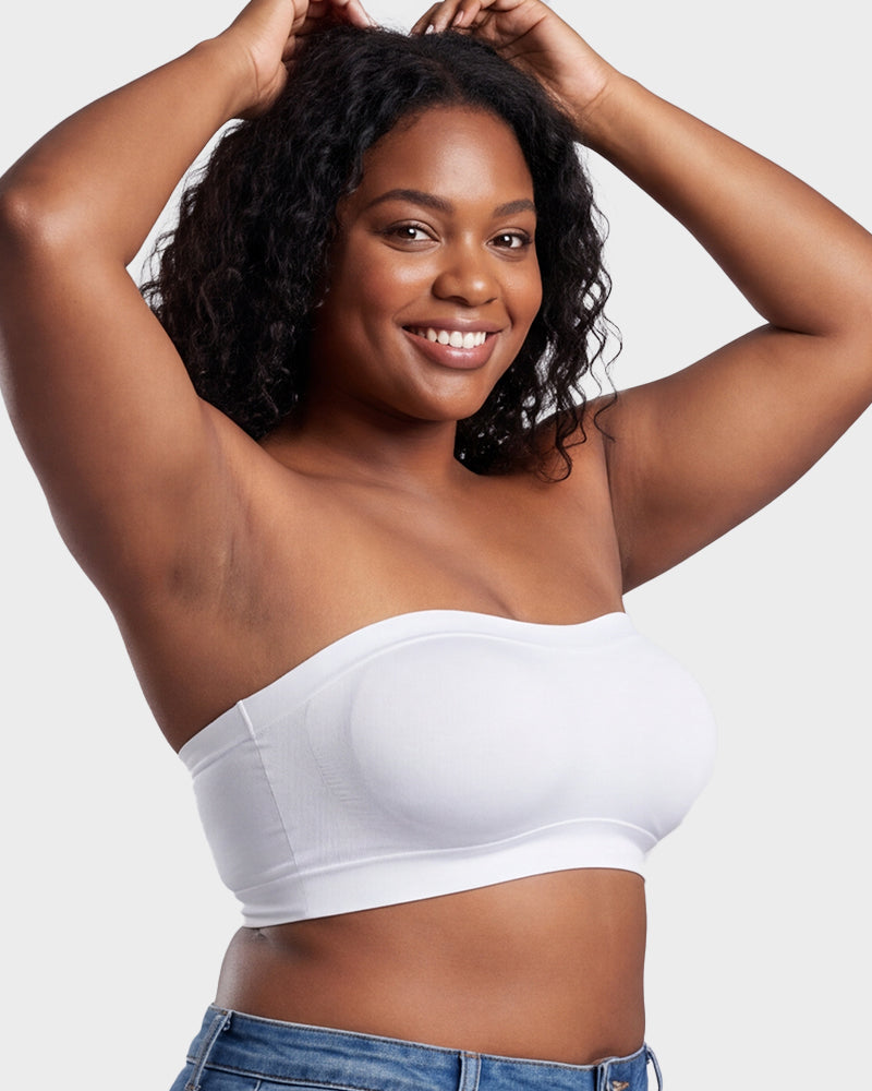 Stay-Put Wireless Seamless Bandeau Bra - FirmStay