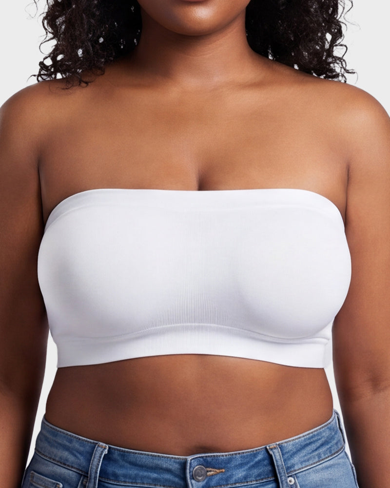 Stay-Put Wireless Seamless Bandeau Bra - FirmStay