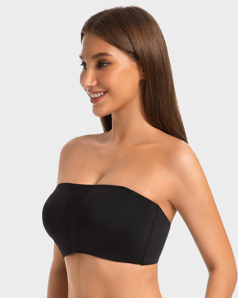 Anti-Slip Full Coverage Strapless Bandeau Bra - FirmaHold