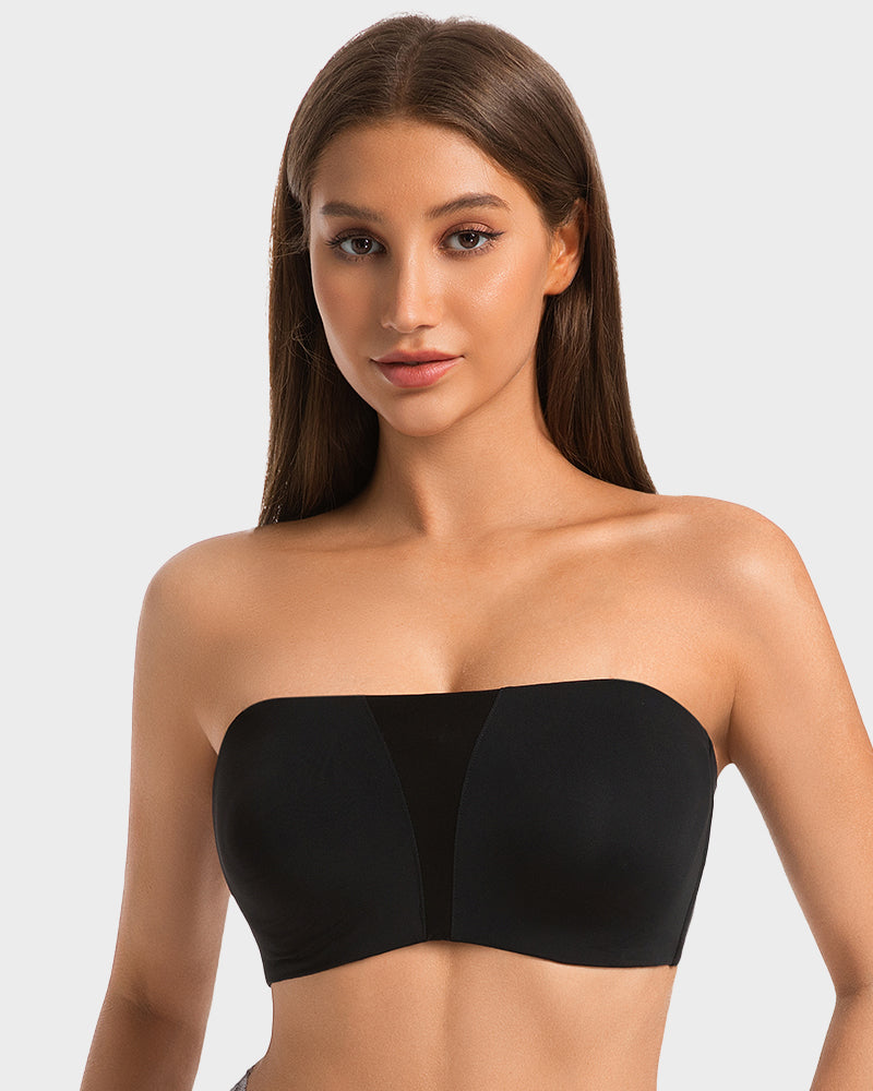 Anti-Slip Full Coverage Strapless Bandeau Bra - FirmaHold