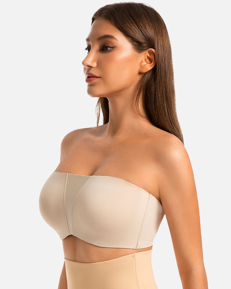 Anti-Slip Full Coverage Strapless Bandeau Bra - FirmaHold