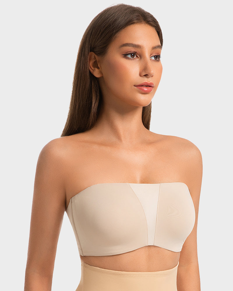 Anti-Slip Full Coverage Strapless Bandeau Bra - FirmaHold