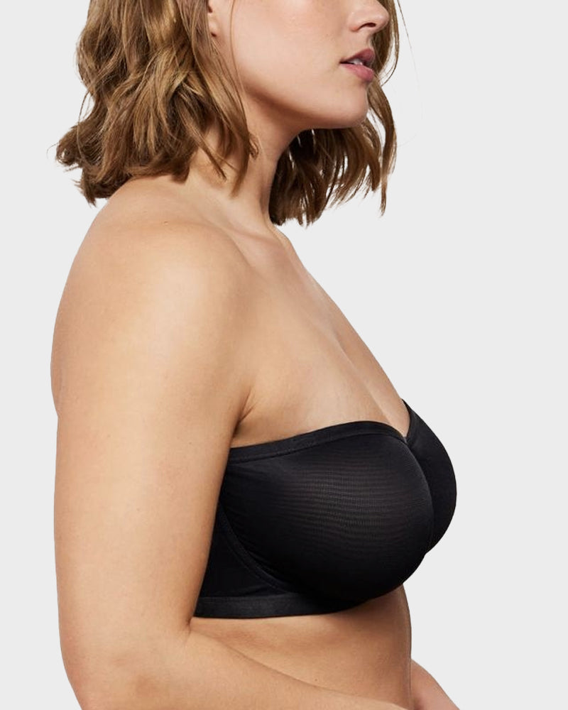 Strapless Mesh Underwire Balconette Bra - FirmaBreeze