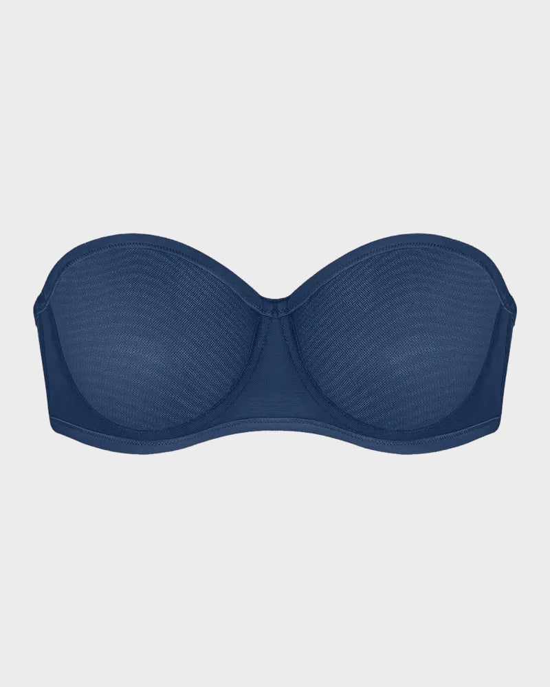 Strapless Mesh Underwire Balconette Bra - FirmaBreeze