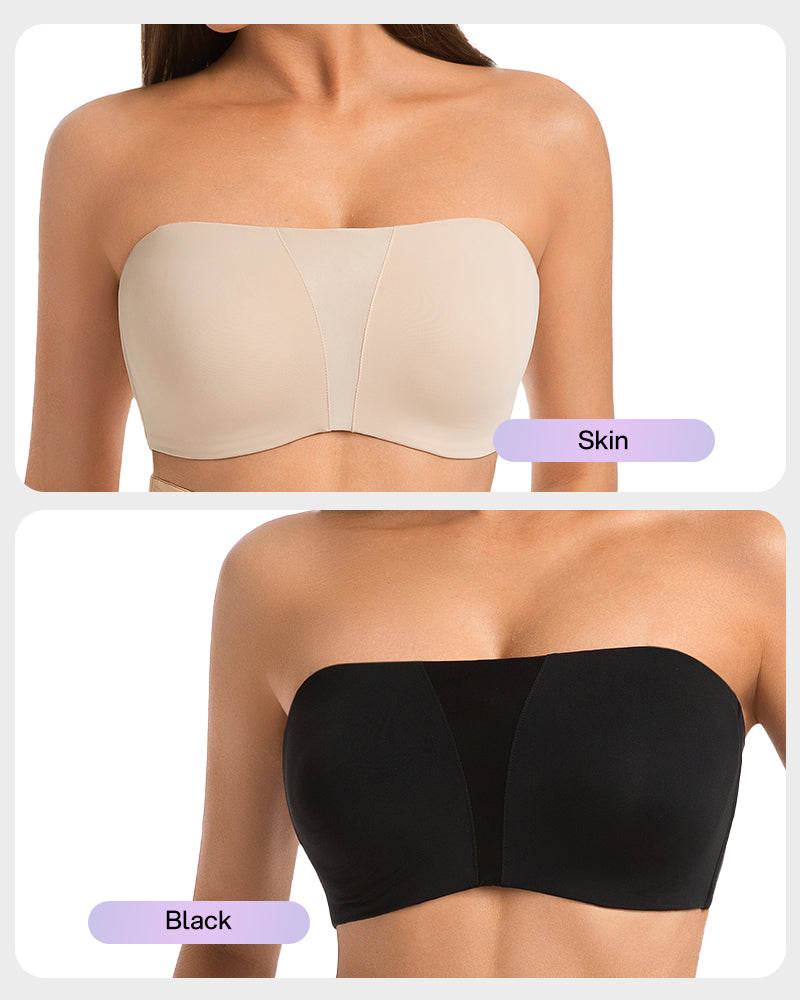 Anti-Slip Full Coverage Strapless Bandeau Bra - FirmaHold
