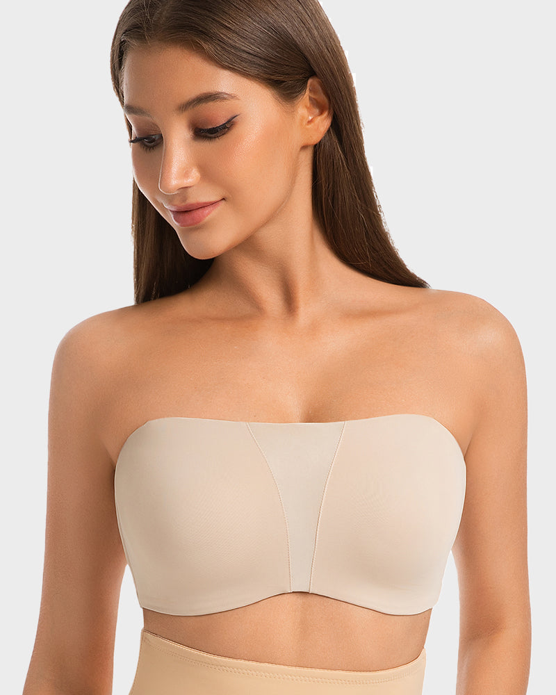 Anti-Slip Full Coverage Strapless Bandeau Bra - FirmaHold