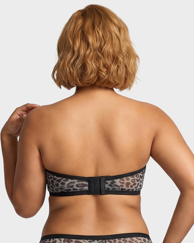 Strapless Mesh Underwire Balconette Bra - FirmaBreeze