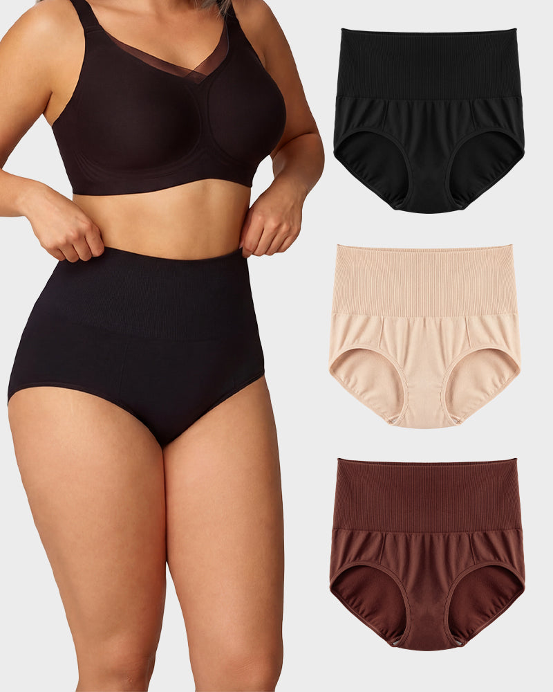 Invisible Seamless Tummy Control Knickers 3-Pack - FirmaControl