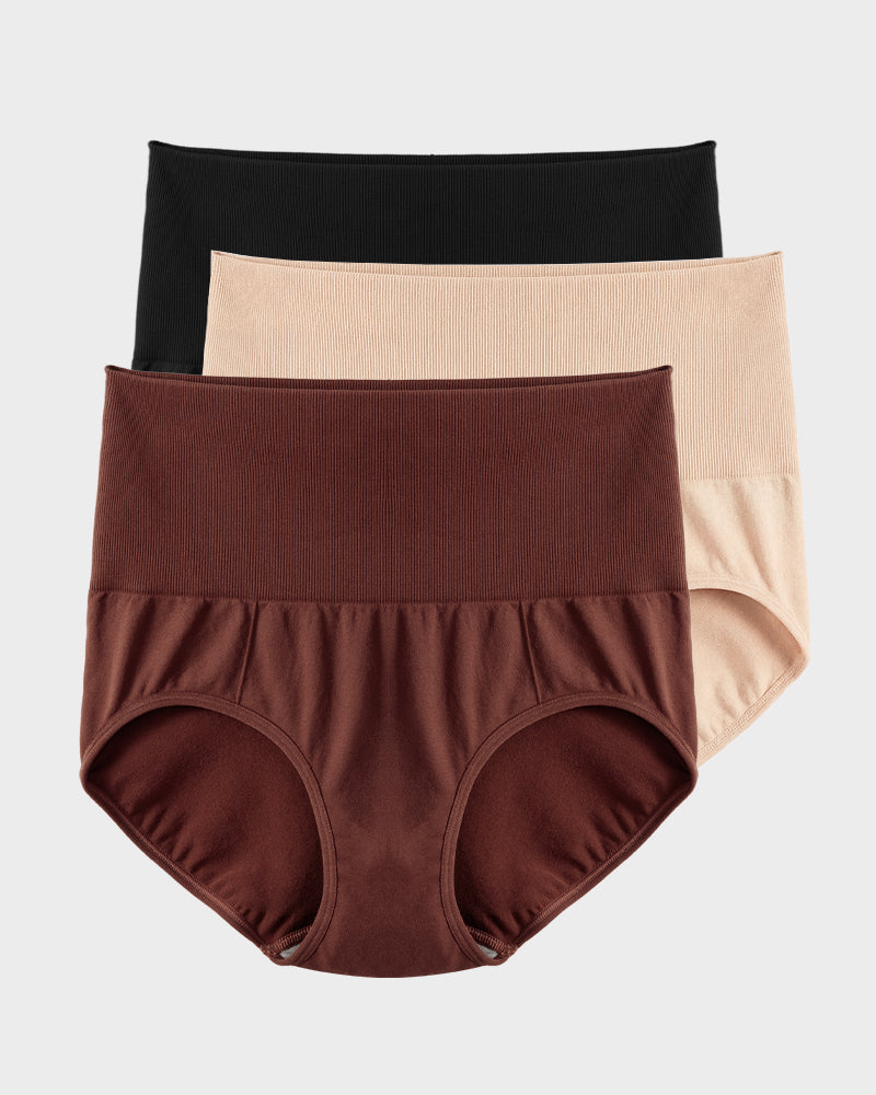 Invisible Seamless Tummy Control Knickers 3-Pack - FirmaControl