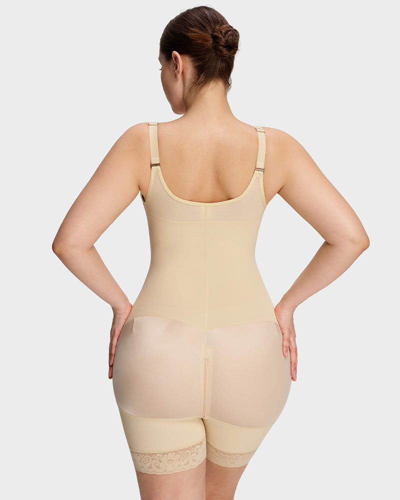 Colombian Tummy Control Butt-Lifting Shaper with Zipper Crotch - FirmaSculpt