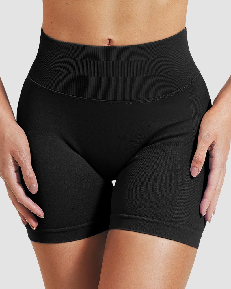 High-Waist Seamless Butt-Lifting Workout Shorts - FirmaActive