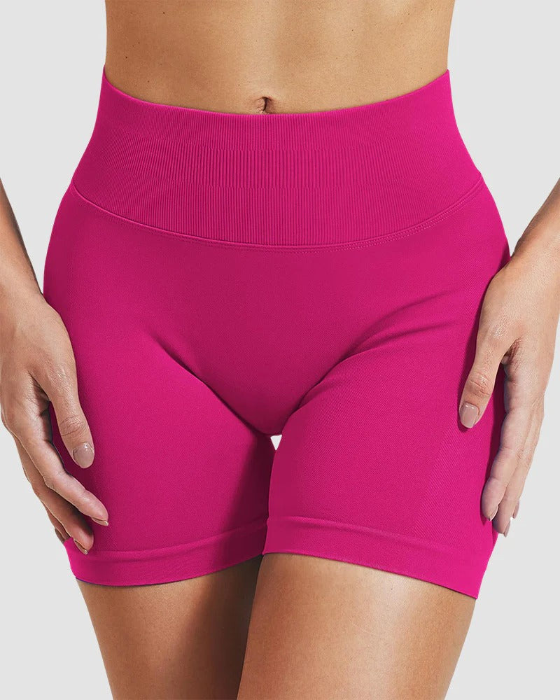 High-Waist Seamless Butt-Lifting Workout Shorts - FirmaActive