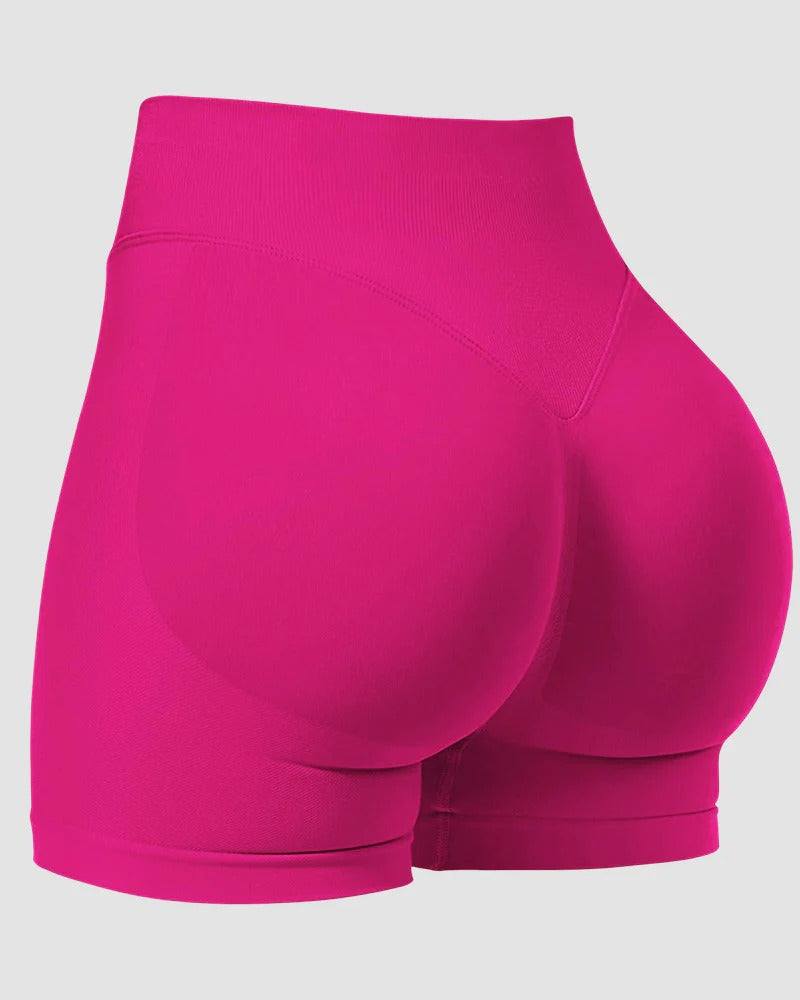 High-Waist Seamless Butt-Lifting Workout Shorts - FirmaActive