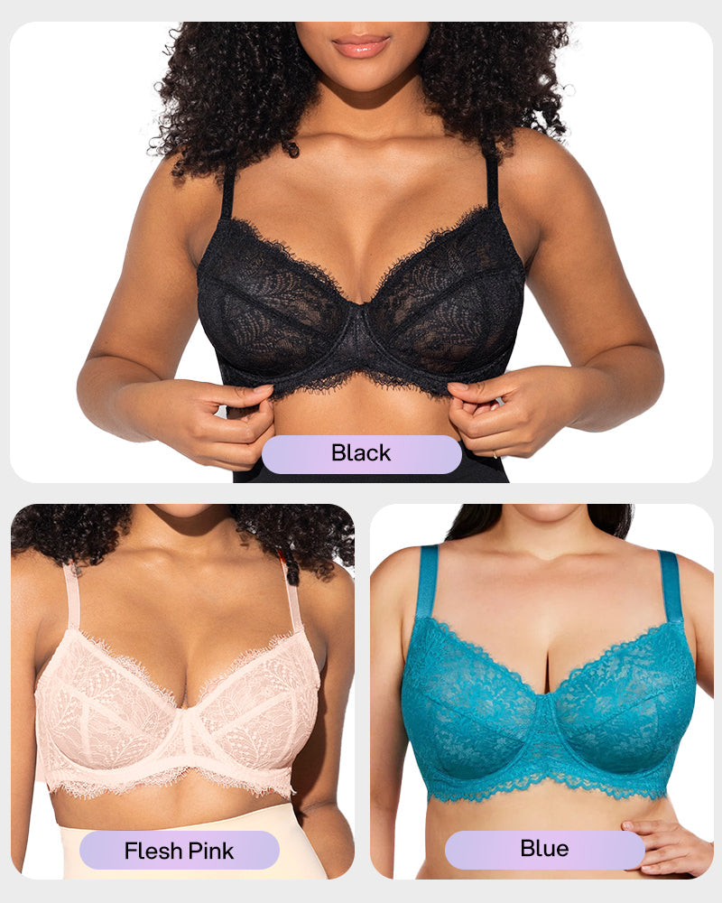 Ultra-Light Lace Underwire Push-Up Bra - FirmaLace