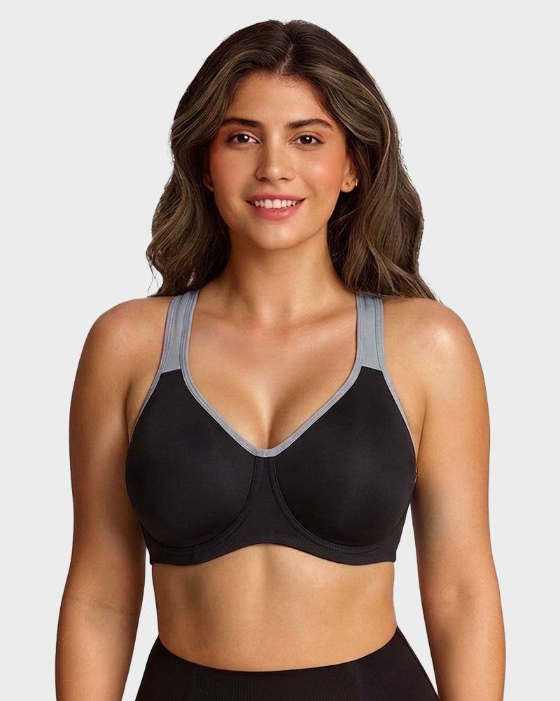 External Underwire Full Coverage Sports Bra - FirmaActive