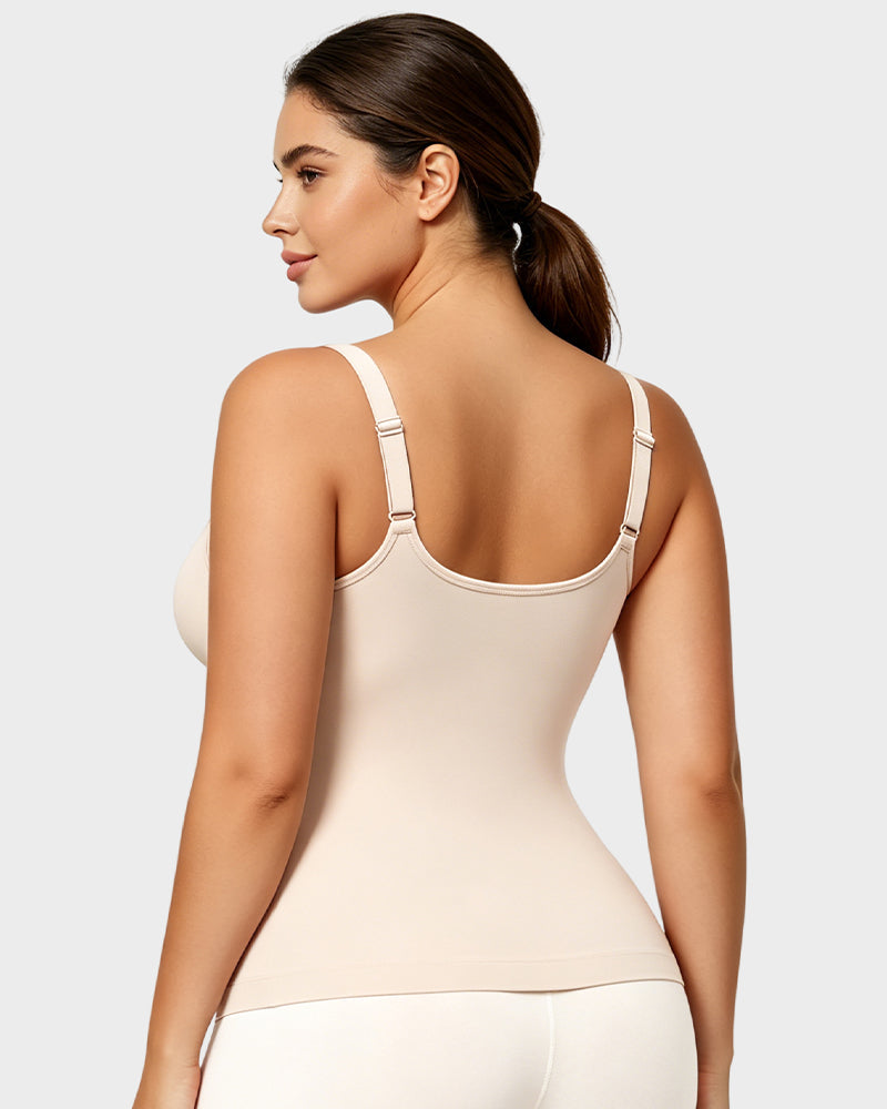 V-Neck Built-In Bra Shaping Cami - FirmaSculpt