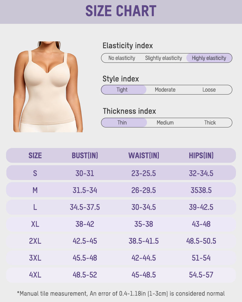 V-Neck Built-In Bra Shaping Cami - FirmaSculpt