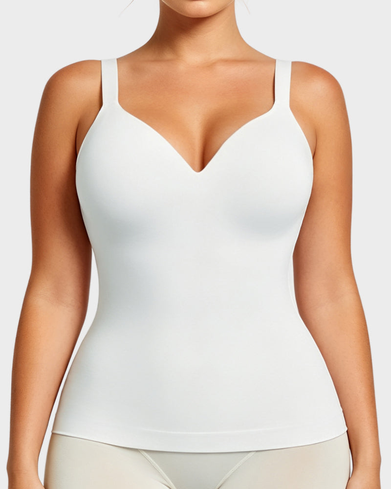 V-Neck Built-In Bra Shaping Cami - FirmaSculpt