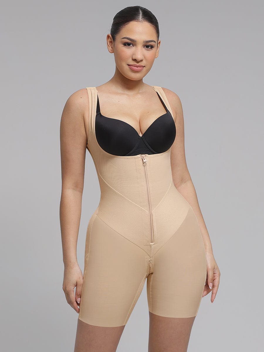 Post Surgery Full Body Shapewear with U-Shaped Chest Support and Waist Control - FirmaActive