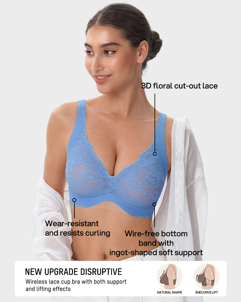 Wireless Lace Full Coverage Minimizer Bra - FirmaSmooth
