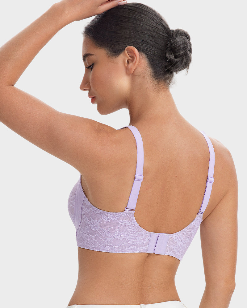 Wireless Lace Full Coverage Minimizer Bra - FirmaSmooth