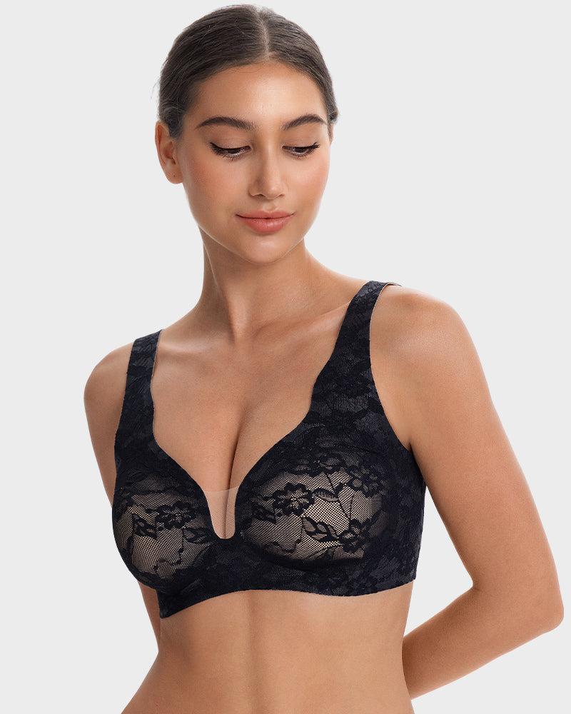 Wireless Lace Full Coverage Minimising Bra - FirmaLace
