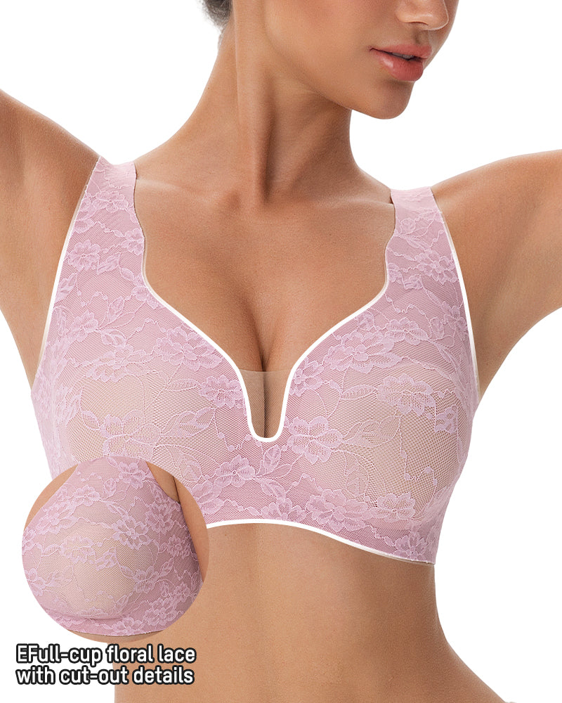 Wireless Lace Full Coverage Minimising Bra - FirmaLace