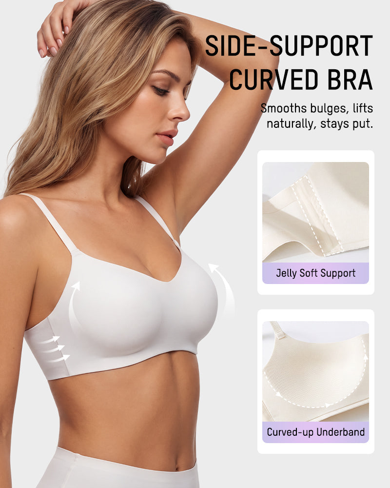 Wireless Low-Cut Seamless Bra with 3D Cups - FirmaSoft