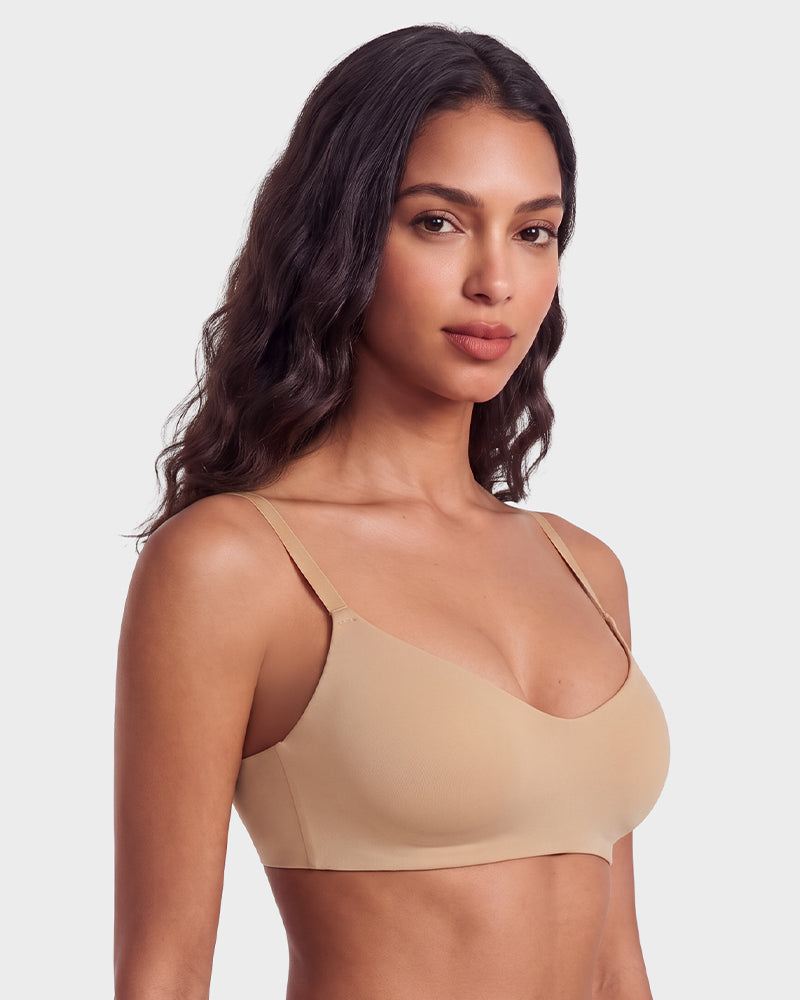 Wireless Low-Cut Seamless Bra with 3D Cups - FirmaSoft