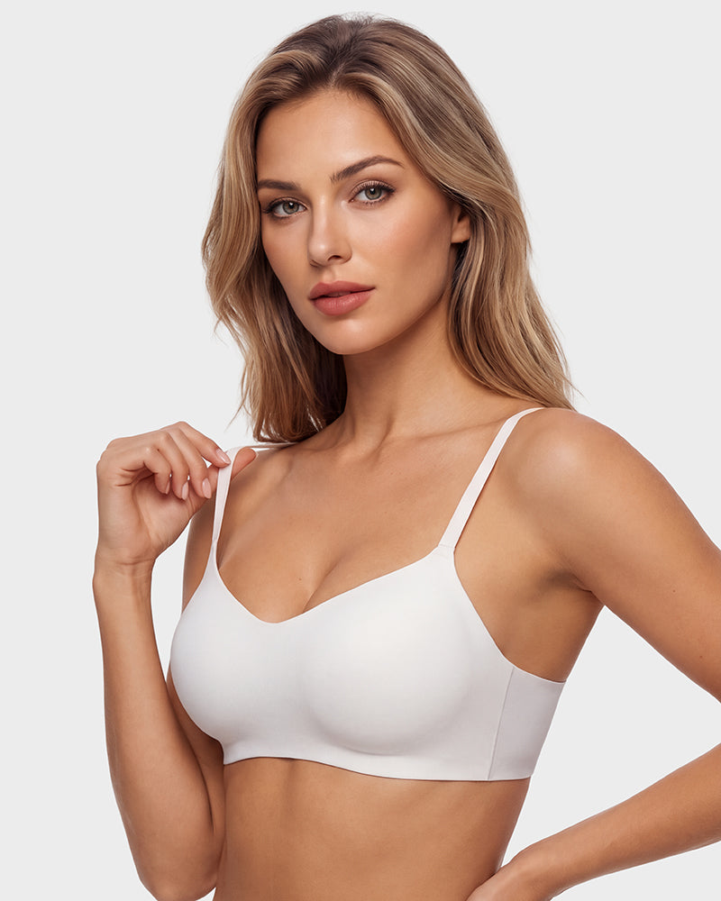 Wireless Low-Cut Seamless Bra with 3D Cups - FirmaSoft