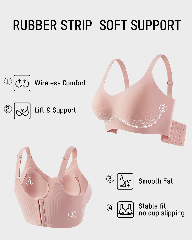 Wireless V-Neck Back & Side Smoothing Bra - FirmaSmooth