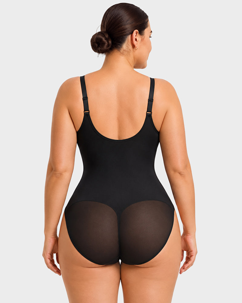 Zip-Front Tummy Control Shapewear Bodysuit - FirmaSculpt