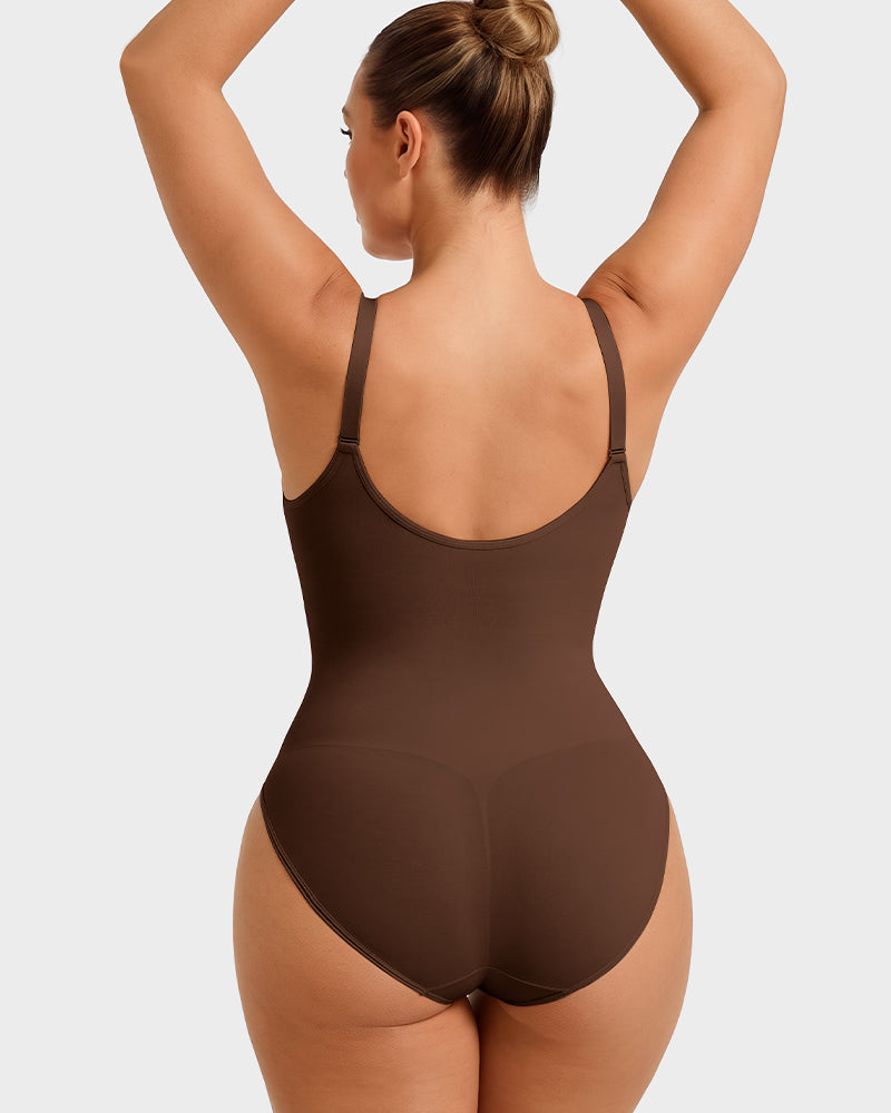 Zip-Front Tummy Control Shapewear Bodysuit - FirmaSculpt