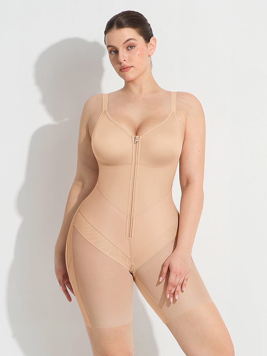 Wide Elastic Full Bust Compression Tummy Control Body Shaper - FirmaSculpt