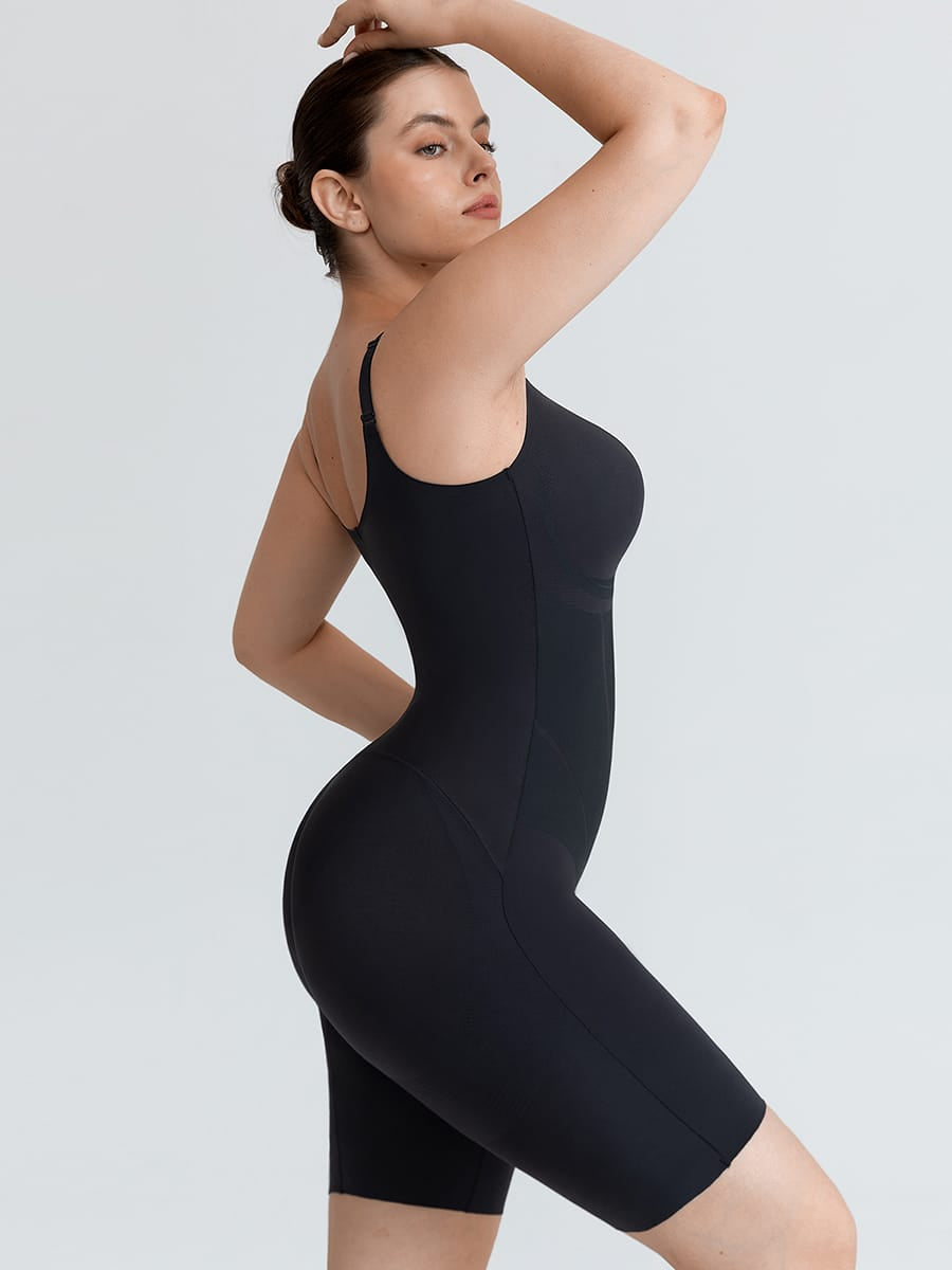 Light Control V-Neck Traceless Boyshort Bodysuit - FirmaActive
