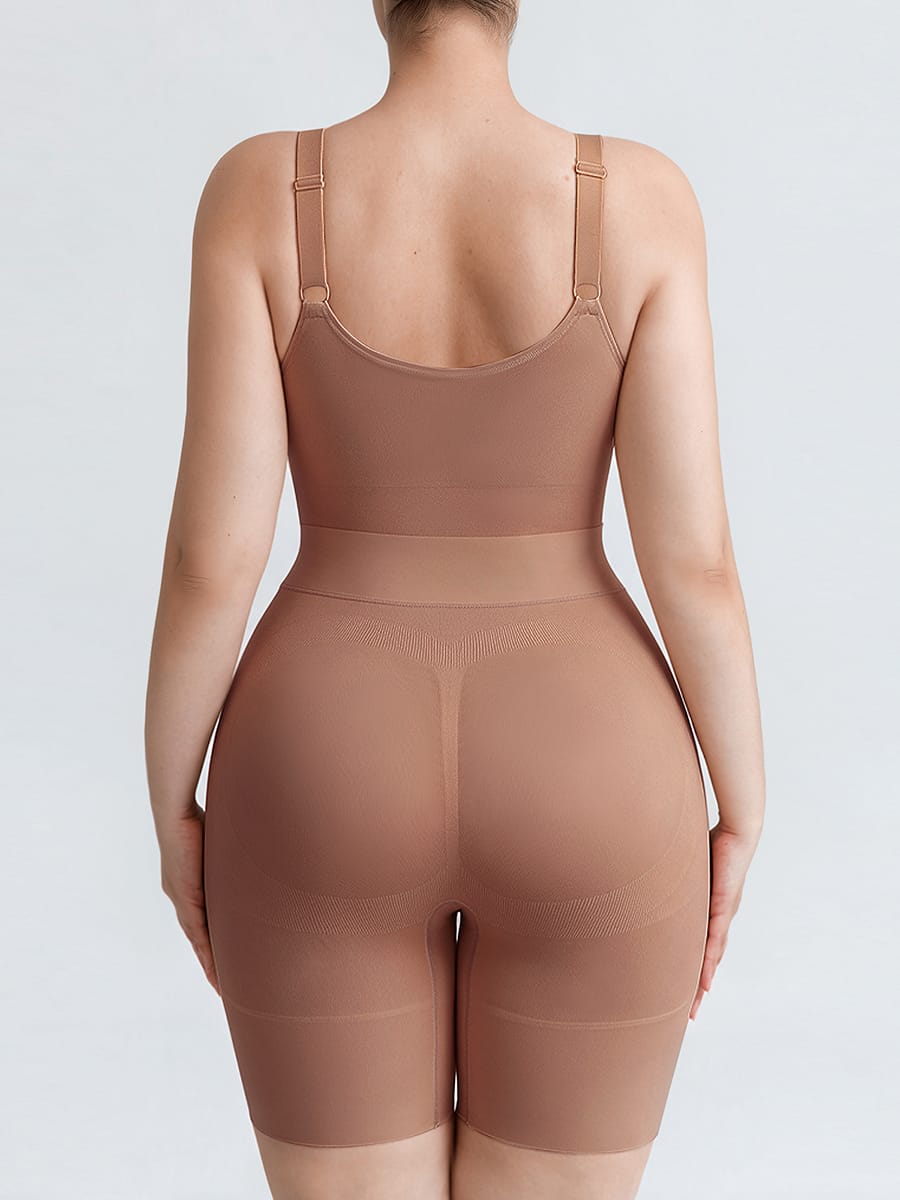 Seamless Open-Back Butt-Lifting Bodysuit with Tummy Control & Wide Straps - FirmaLift