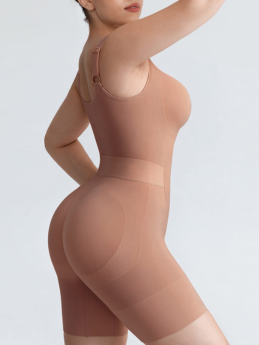 Seamless Open-Back Butt-Lifting Bodysuit with Tummy Control & Wide Straps - FirmaLift