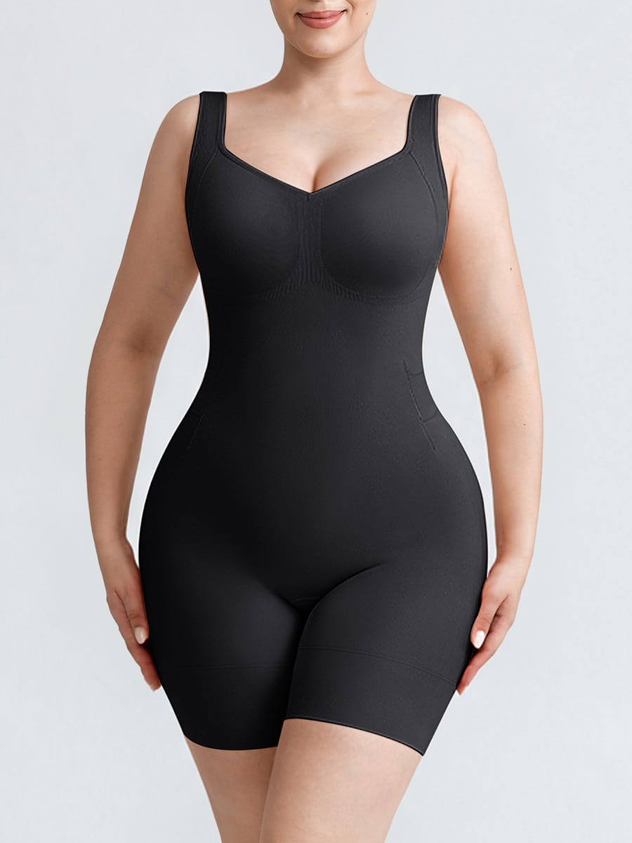Seamless Open-Back Butt-Lifting Bodysuit with Tummy Control & Wide Straps - FirmaLift