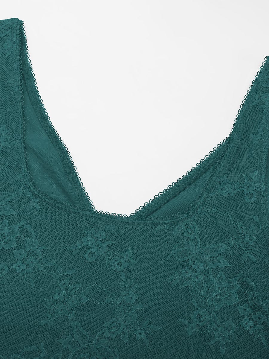 Seamless Deep V-Neck Lace Shaping Thong Bodysuit - FirmaLace