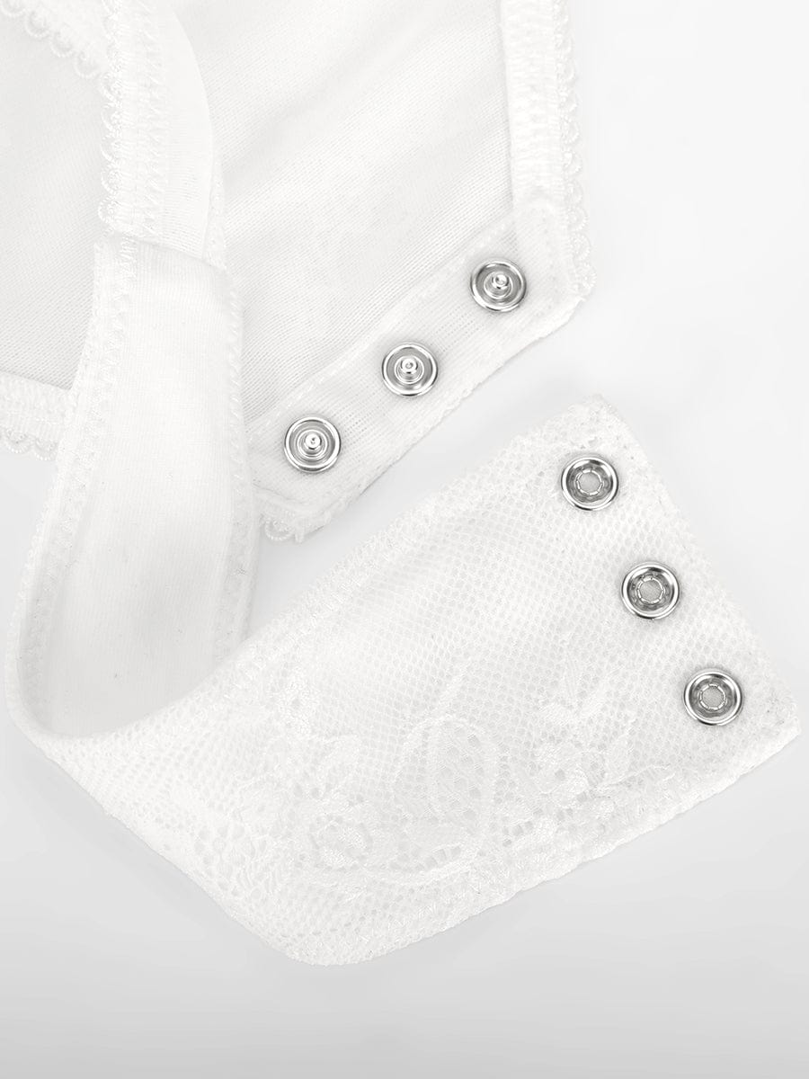 Seamless Deep V-Neck Lace Shaping Thong Bodysuit - FirmaLace