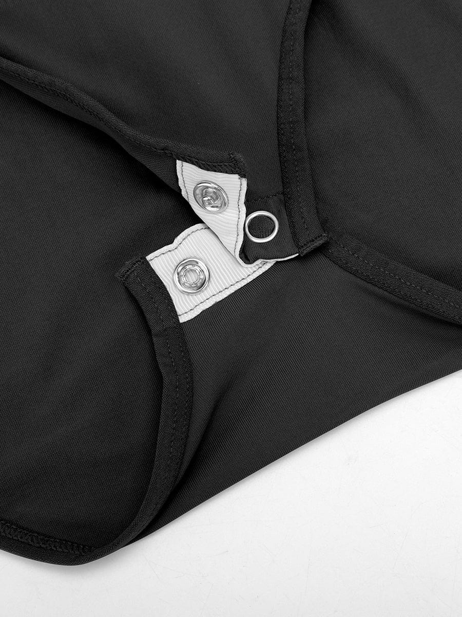 Long-Sleeve Crew Neck Tummy Control Bodysuit - FirmaSculpt