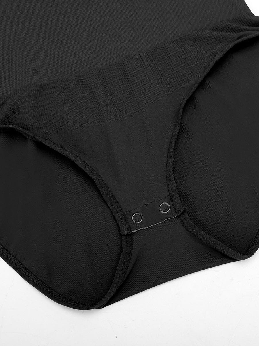 Long-Sleeve Crew Neck Tummy Control Bodysuit - FirmaSculpt
