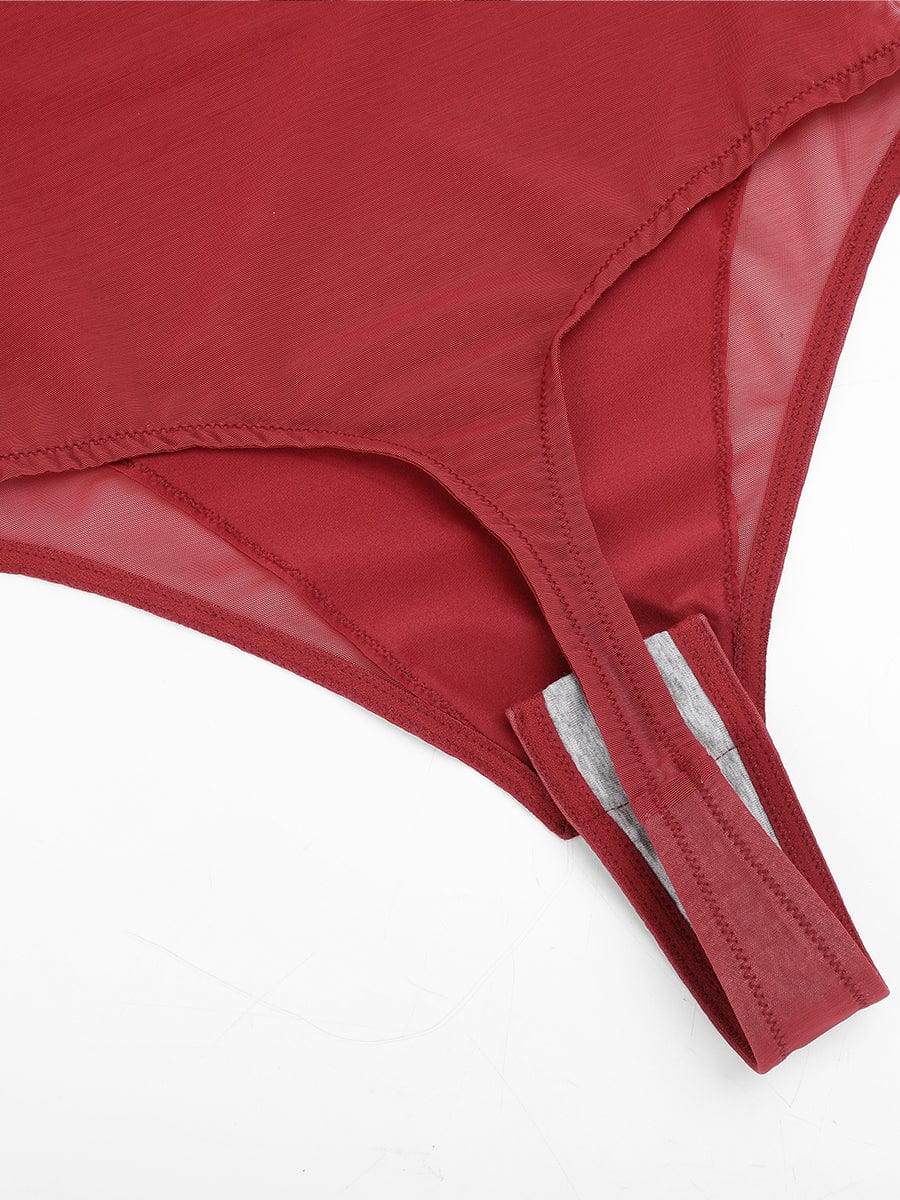 Mesh Tummy Control Thong Bodysuit - FirmaSculpt