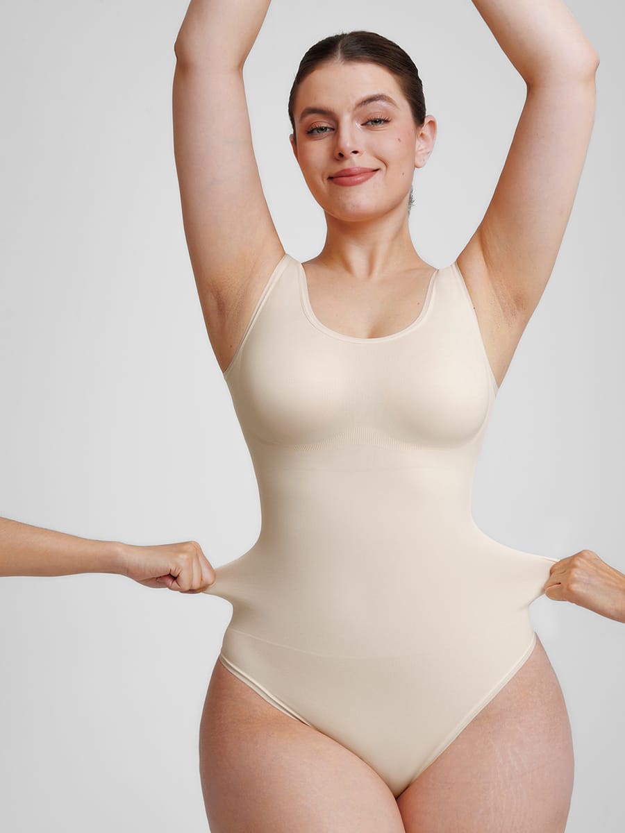 Eco-friendly Seamless Belly Control Thong Bodysuit - FirmaActive