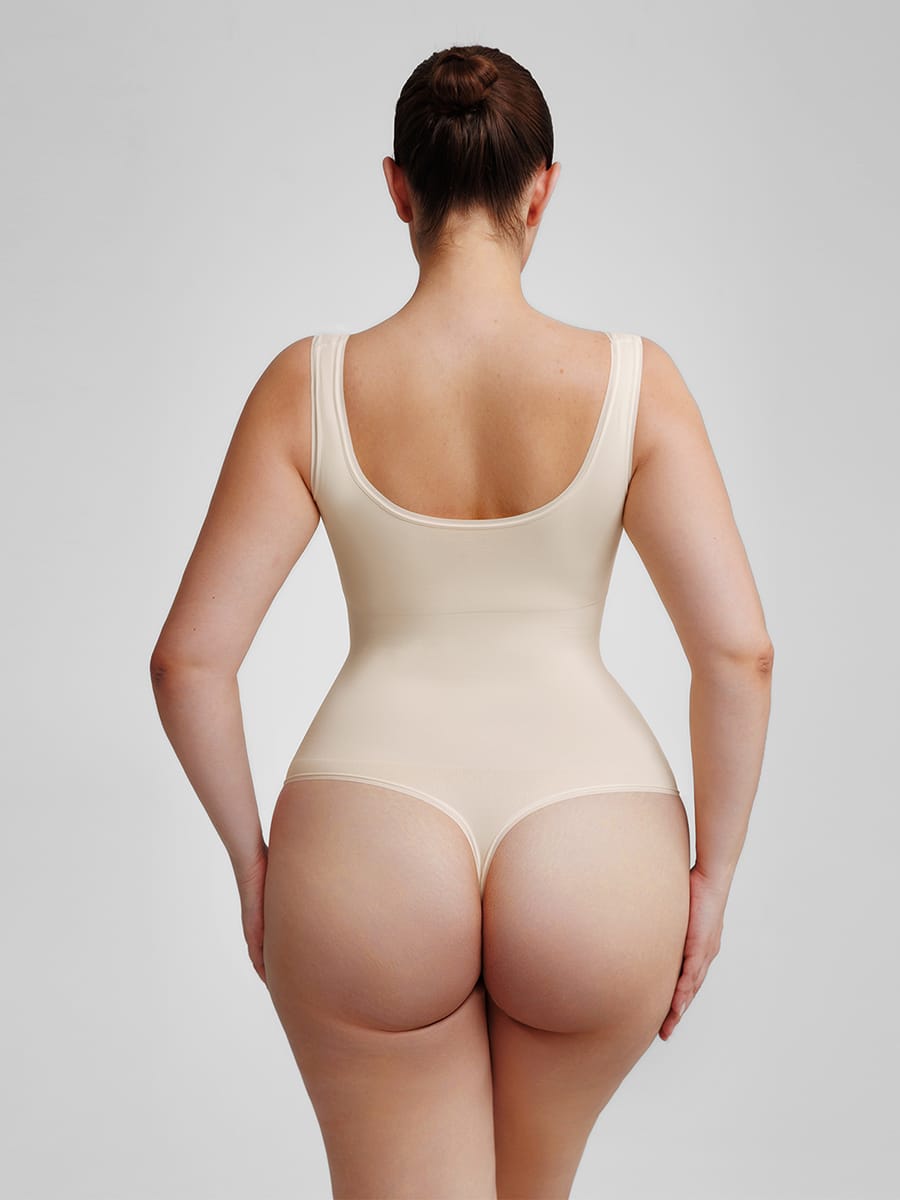 Eco-friendly Seamless Belly Control Thong Bodysuit - FirmaActive