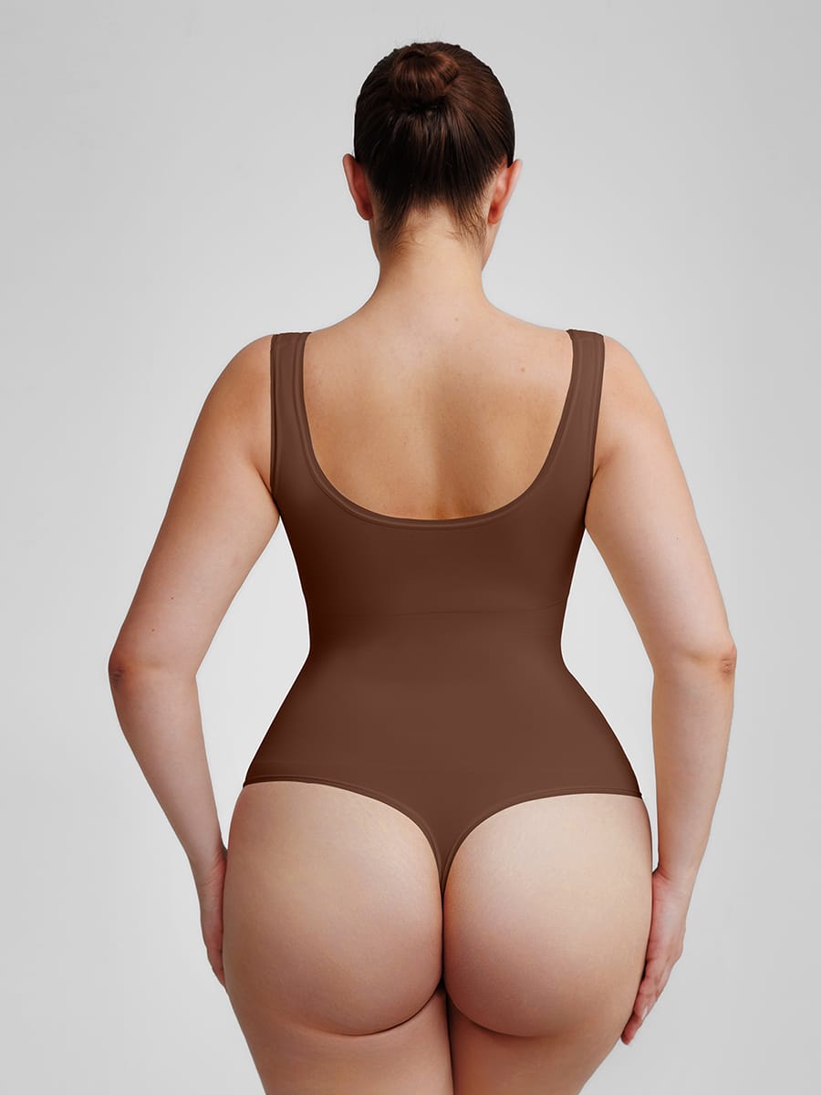 Eco-friendly Seamless Belly Control Thong Bodysuit - FirmaActive
