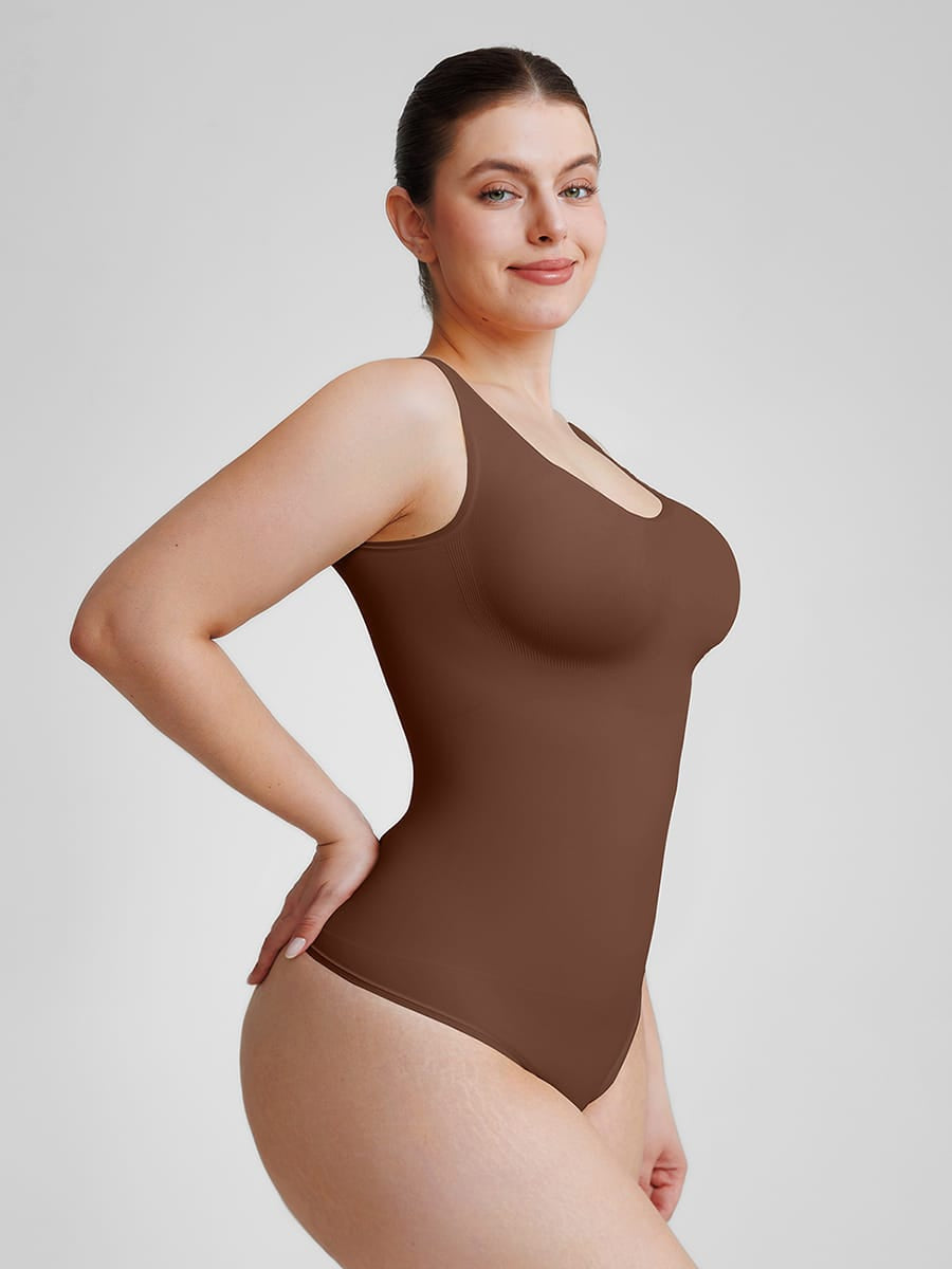 Eco-friendly Seamless Belly Control Thong Bodysuit - FirmaActive