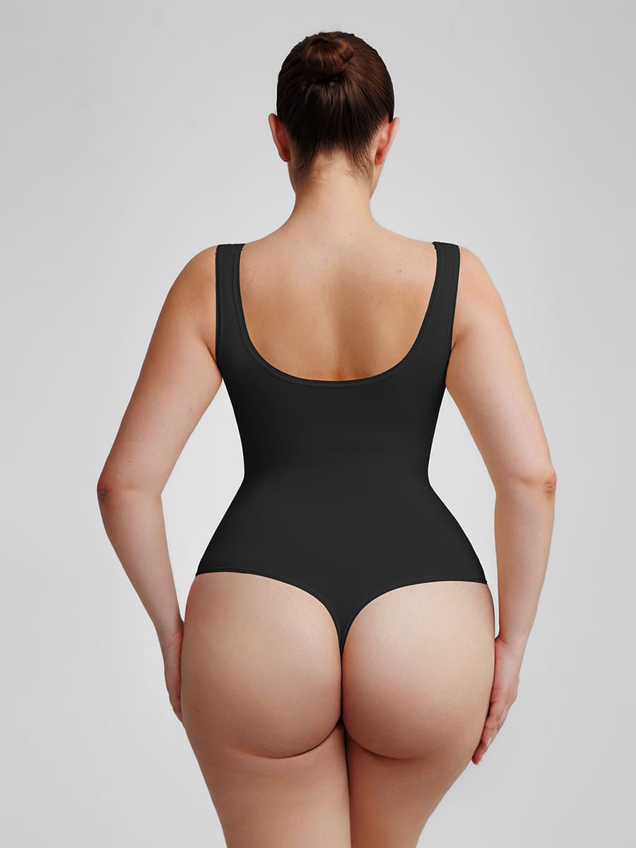 Eco-friendly Seamless Belly Control Thong Bodysuit - FirmaActive
