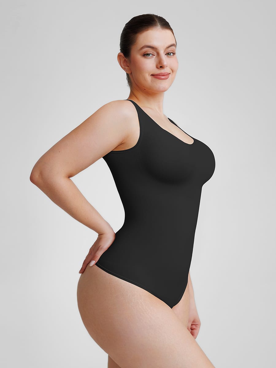 Eco-friendly Seamless Belly Control Thong Bodysuit - FirmaActive