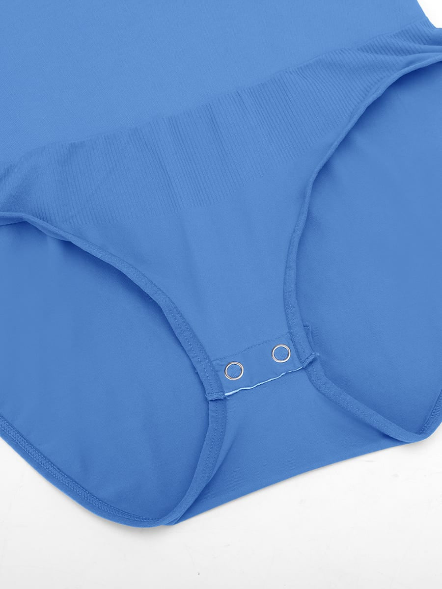 Long-Sleeve Crew Neck Tummy Control Bodysuit - FirmaSculpt